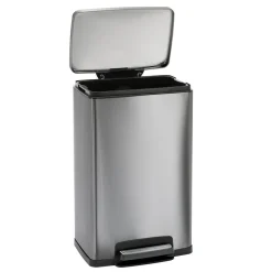 13 Gal. Step Can Rectangle Shape - Stainless Steel