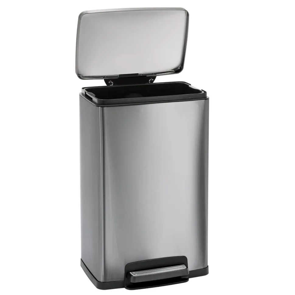 13 Gal. Step Can Rectangle Shape - Stainless Steel