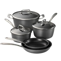 Gourmet 8 Piece Hard Anodized Aluminum Nonstick Cookware Set