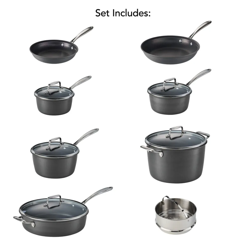 Gourmet 13 Piece Hard Anodized Cookware Set
