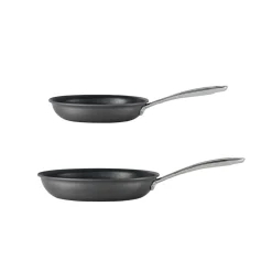 Hard Anodized Aluminum 2 Pack Fry Pan Set