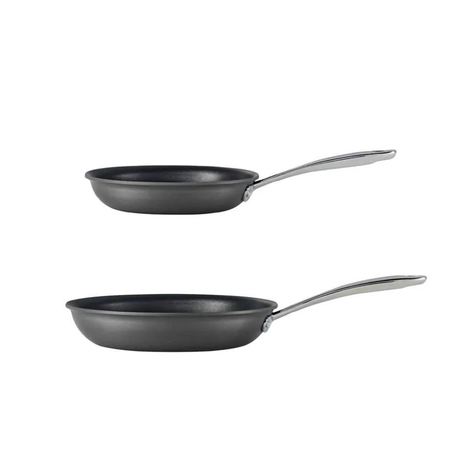 Hard Anodized Aluminum 2 Pack Fry Pan Set