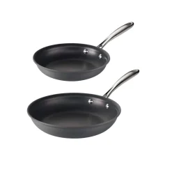 Hard Anodized Aluminum 2 Pack Fry Pan Set