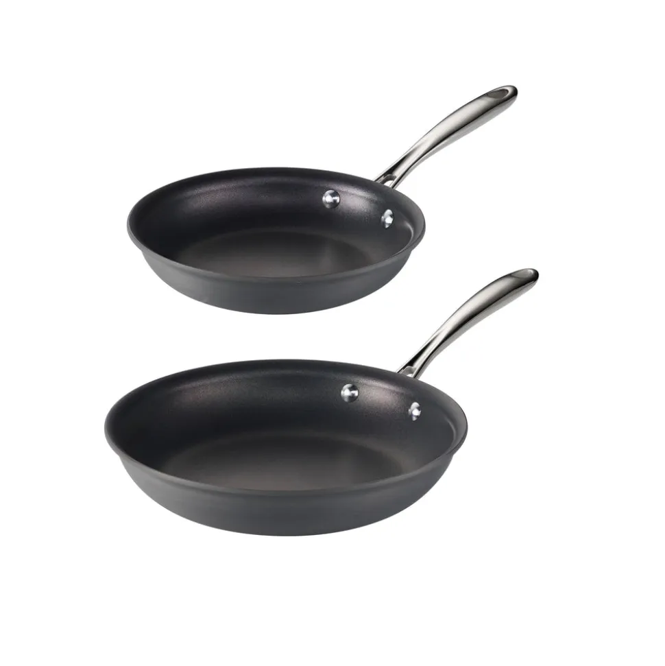 Hard Anodized Aluminum 2 Pack Fry Pan Set