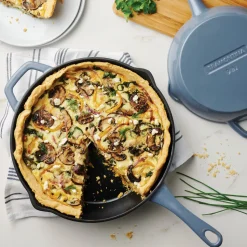 9 Inch and 12 Inch Enamel Cast Iron Skillet Set