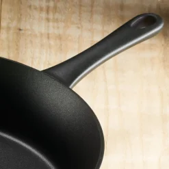 12.5 Inch Cast Iron Covered Skillet Pre-Seasoned