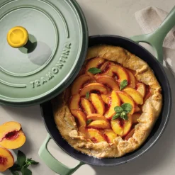 12 Inch Enameled Cast Iron Skillet with Lid
