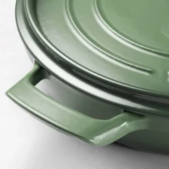 12 Inch Enameled Cast Iron Skillet with Lid