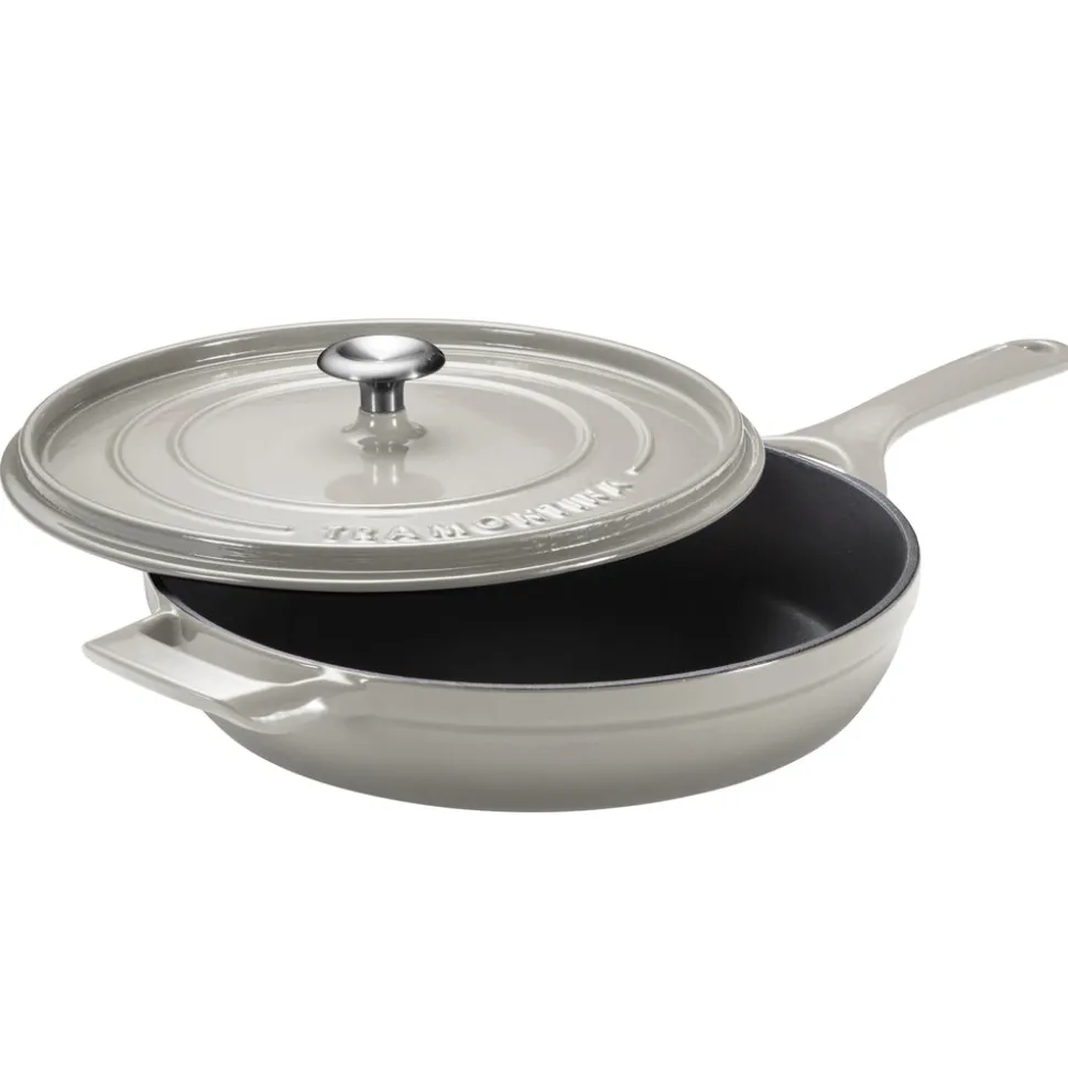 12 Inch Enameled Cast Iron Skillet with Lid