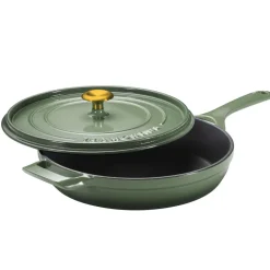 12 Inch Enameled Cast Iron Skillet with Lid