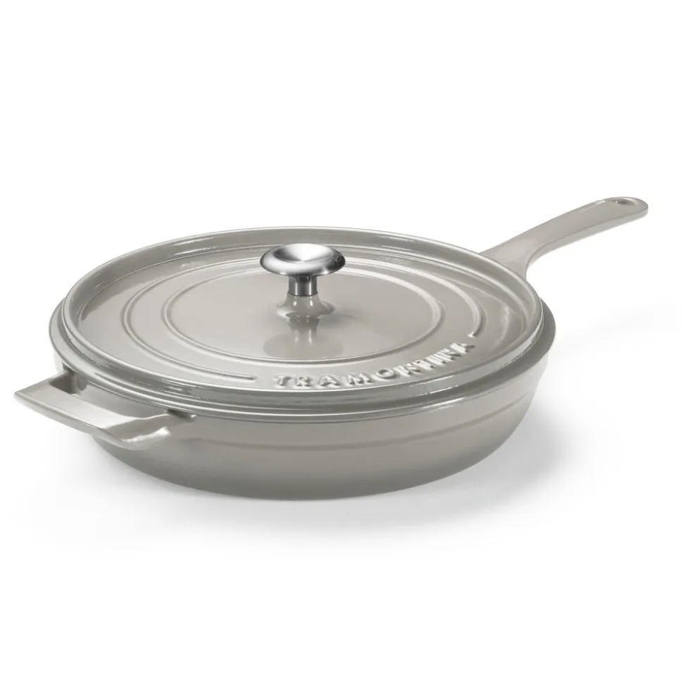 12 Inch Enameled Cast Iron Skillet with Lid