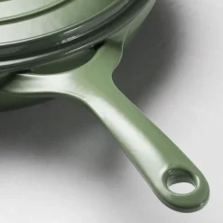 12 Inch Enameled Cast Iron Skillet with Lid