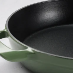 12 Inch Enameled Cast Iron Skillet with Lid