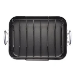 16 Inch Nonstick Roasting Pan with "V" Rack