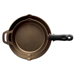 10 & 12-Inch Preseasoned Cast Iron Skillet - 2 Pack