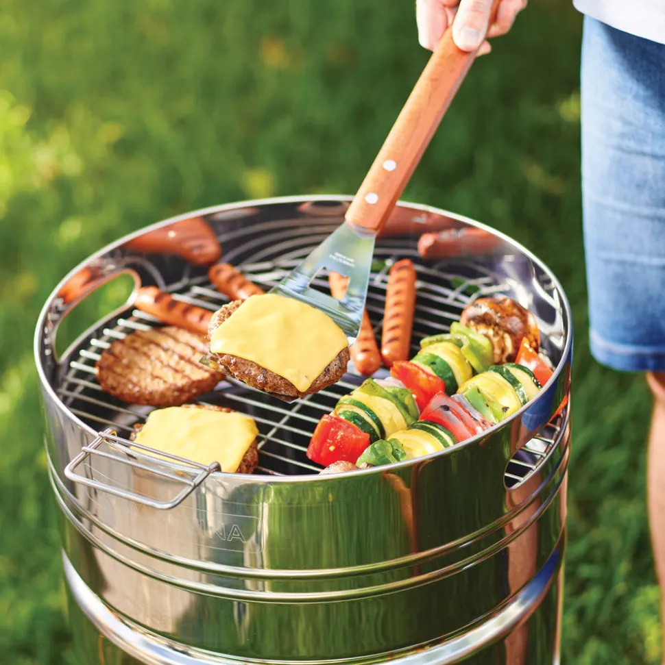 15.5 Inch Stainless Steel Round BBQ Charcoal Grill with Lid