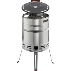 15.5 Inch Stainless Steel Round BBQ Charcoal Grill with Lid