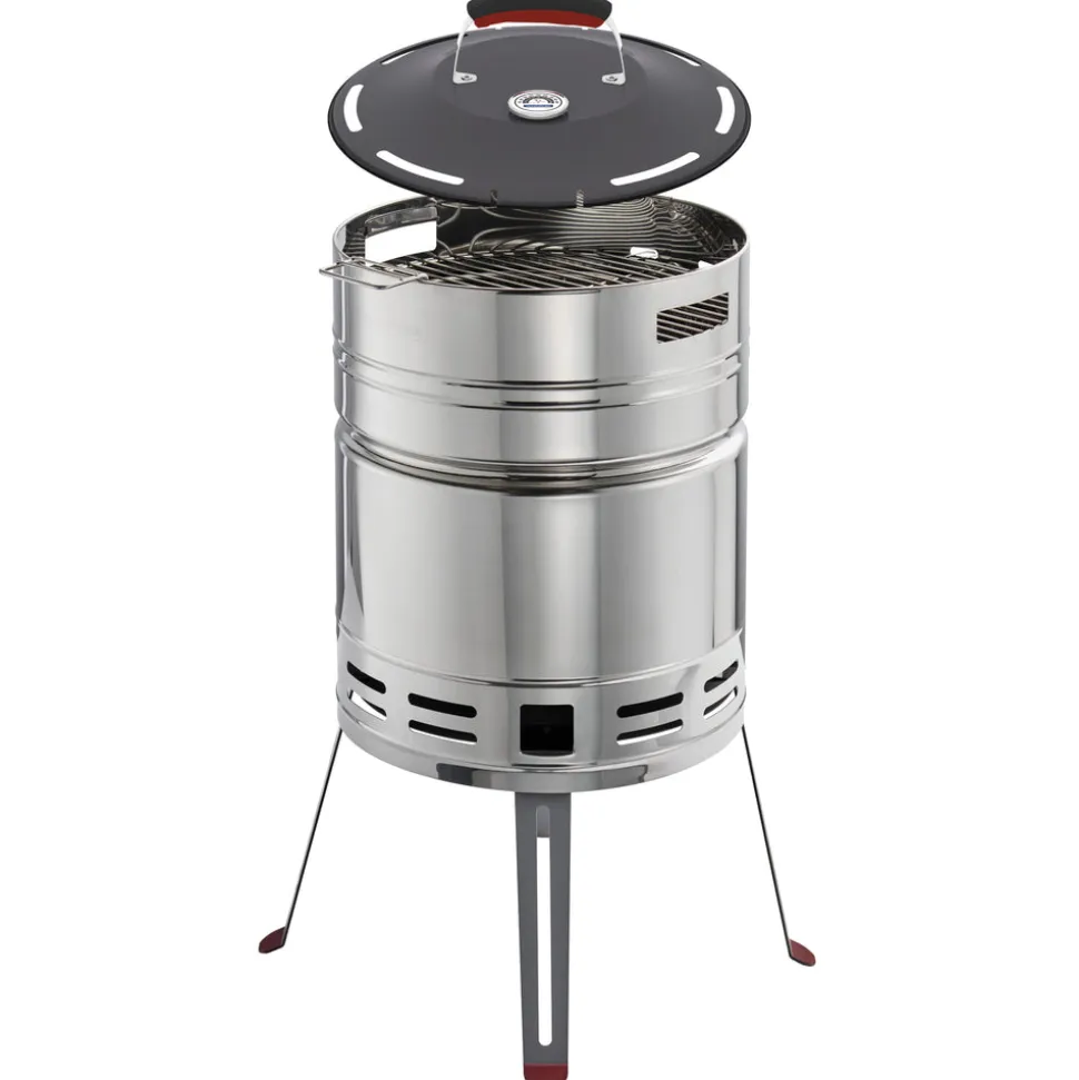 15.5 Inch Stainless Steel Round BBQ Charcoal Grill with Lid