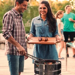 15.5 Inch Stainless Steel Round BBQ Charcoal Grill with Lid