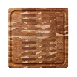 15.75 Inch x 15.75 Inch Teak Wood End-Grain Chopping Board