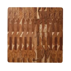 15.75 Inch x 15.75 Inch Teak Wood End-Grain Chopping Board
