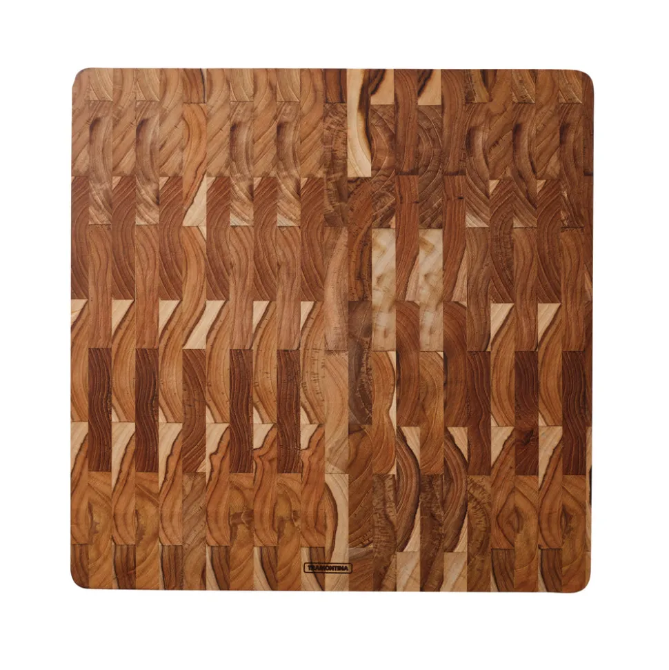 15.75 Inch x 15.75 Inch Teak Wood End-Grain Chopping Board