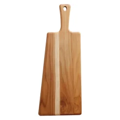 19 Inch x 7.5 Inch Teak Wood Rectangle Serving Board with Handle