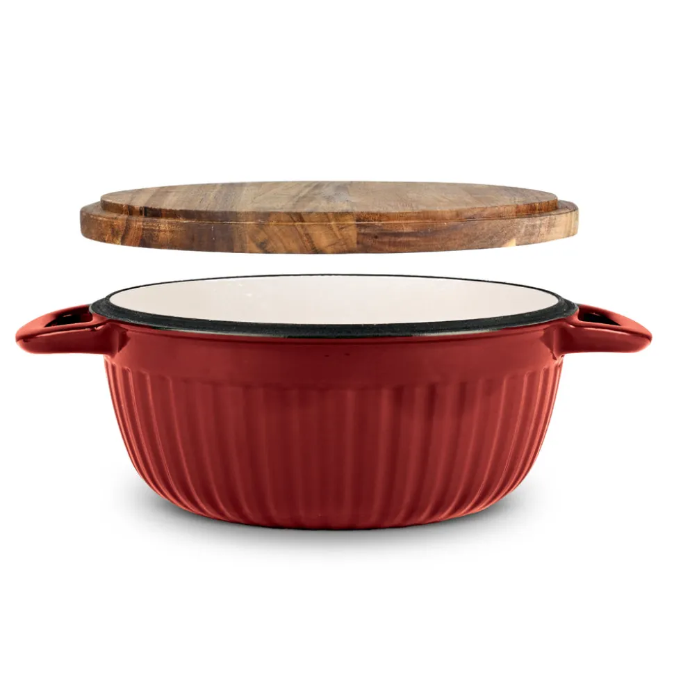 3-in-1 Enameled Cast Iron Multi-Oven with Trivet