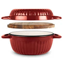 3-in-1 Enameled Cast Iron Multi-Oven with Trivet