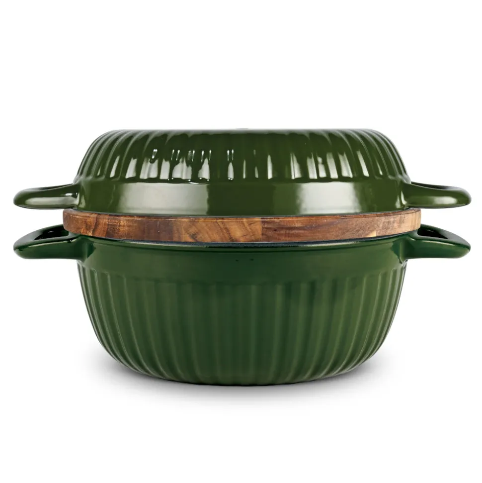 3-in-1 Enameled Cast Iron Multi-Oven with Trivet