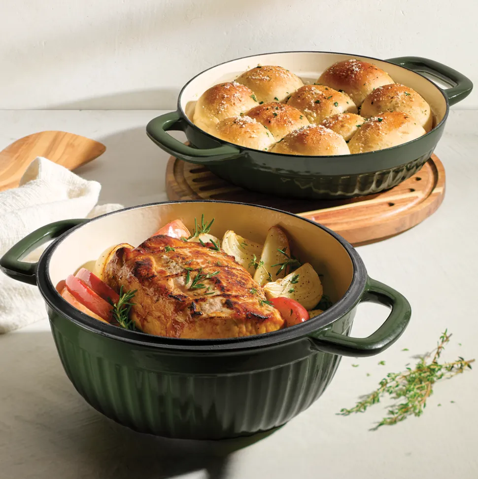3-in-1 Enameled Cast Iron Multi-Oven with Trivet