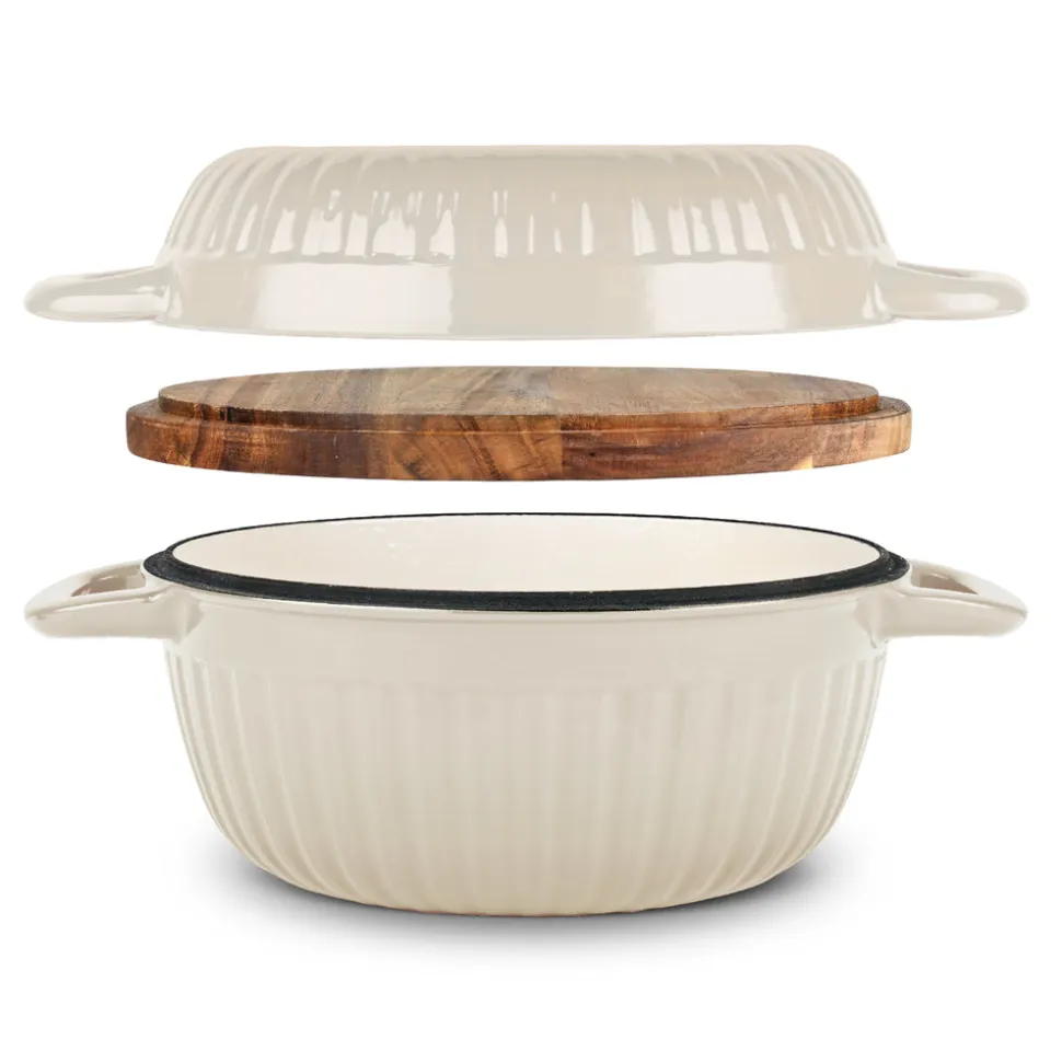 3-in-1 Enameled Cast Iron Multi-Oven with Trivet