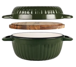 3-in-1 Enameled Cast Iron Multi-Oven with Trivet