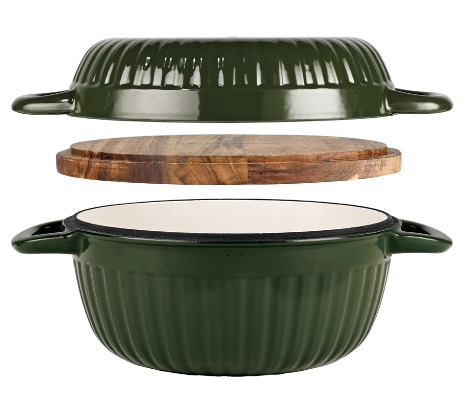 3-in-1 Enameled Cast Iron Multi-Oven with Trivet