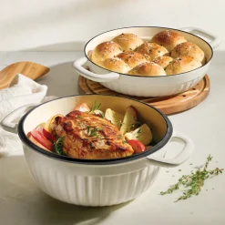 3-in-1 Enameled Cast Iron Multi-Oven with Trivet