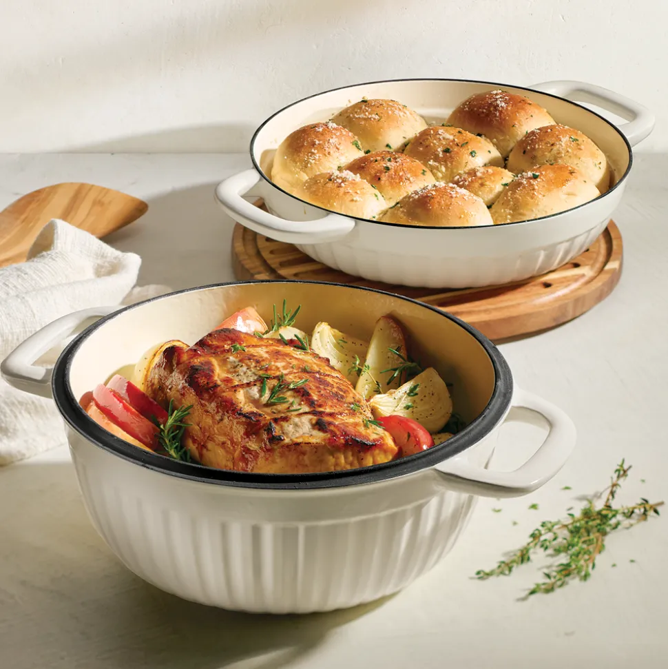 3-in-1 Enameled Cast Iron Multi-Oven with Trivet