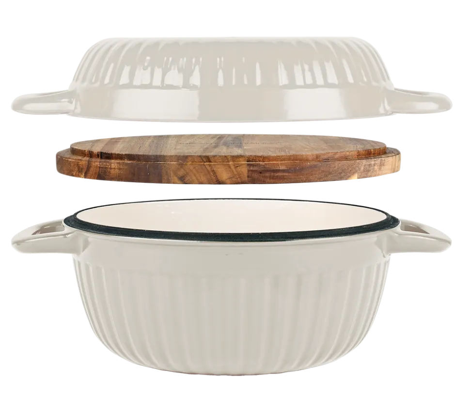 3-in-1 Enameled Cast Iron Multi-Oven with Trivet
