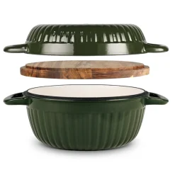 3-in-1 Enameled Cast Iron Multi-Oven with Trivet