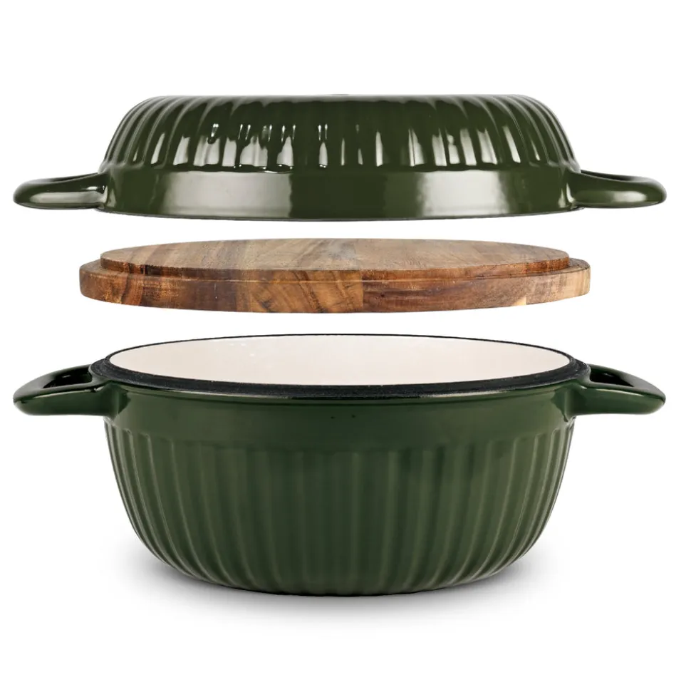 3-in-1 Enameled Cast Iron Multi-Oven with Trivet