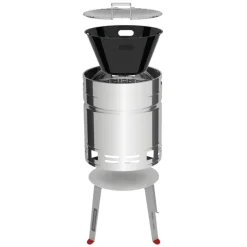 15.5 in Stainless Steel Round BBQ Charcoal Grill with Stand