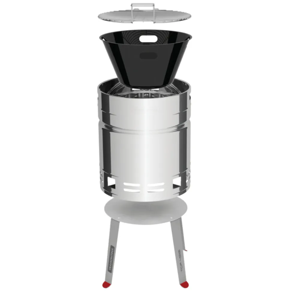 15.5 in Stainless Steel Round BBQ Charcoal Grill with Stand