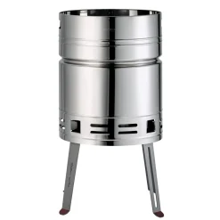 15.5 in Stainless Steel Round BBQ Charcoal Grill with Stand