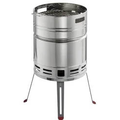 15.5 in Stainless Steel Round BBQ Charcoal Grill with Stand