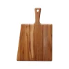 15.75 in x 10.5 in Teak Wood Rectangle Cutting Board with Handle & Groove