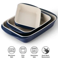 Mae 3 Piece Ceramic Bakeware Set