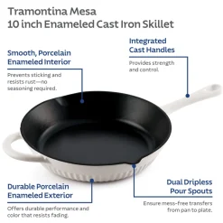 Mesa 10 Inch Enameled Cast Iron Skillet