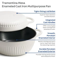 Mesa 2-Piece Enameled Cast Iron Multipurpose Bread Oven