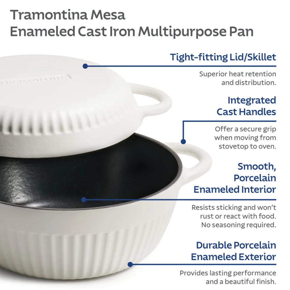 Mesa 2-Piece Enameled Cast Iron Multipurpose Bread Oven