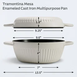 Mesa 2-Piece Enameled Cast Iron Multipurpose Bread Oven