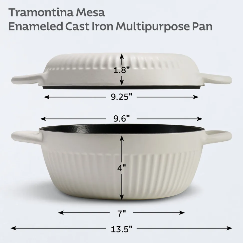 Mesa 2-Piece Enameled Cast Iron Multipurpose Bread Oven